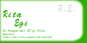 rita egi business card